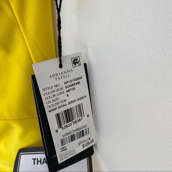 Adrianna Papell • Spaghetti strap yellow dress - Picture 4 of 7
